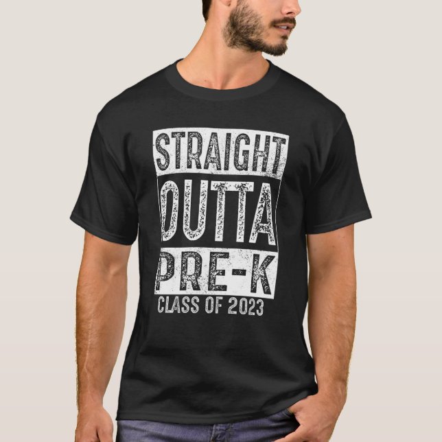T-shirt Droit devant la classe pré-k 2023 Graduation (Devant)
