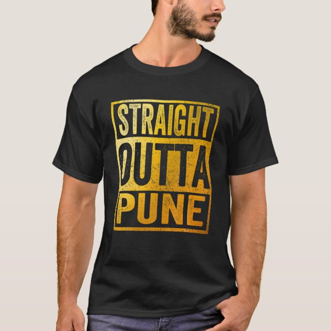 T-shirt Droit devant la Pune Inde (Devant)