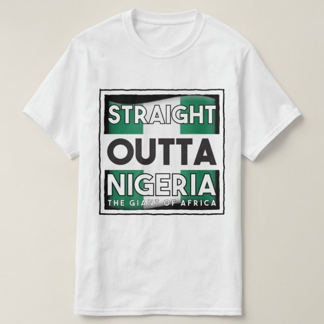 T-shirt Droit devant le Nigeria (Design devant)
