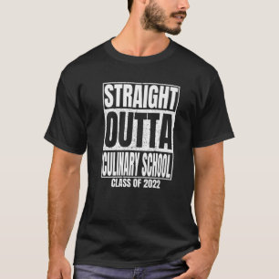T-shirt Droit Devant L'École Culinaire Classe 2022 Funny G