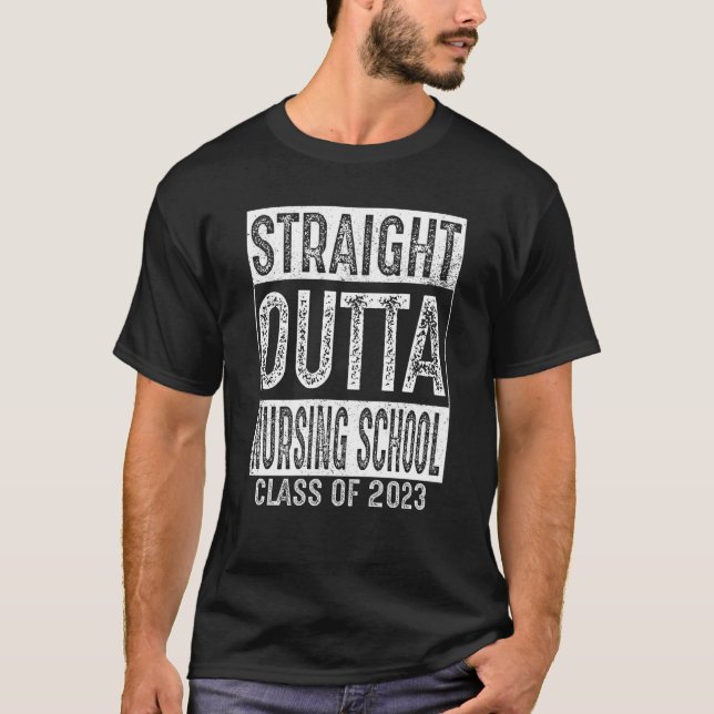 T-shirt Droit devant l'école de soins infirmiers classe 20 (Devant)