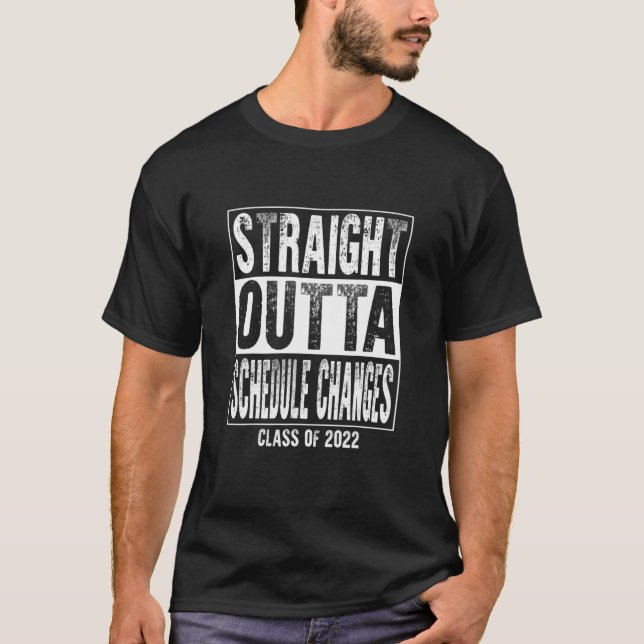 T-shirt Droit devant l'école maternelle Graduate drôle 202 (Devant)