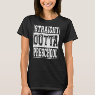 T-shirt Droit devant l'école préscolaire Graduation enfant