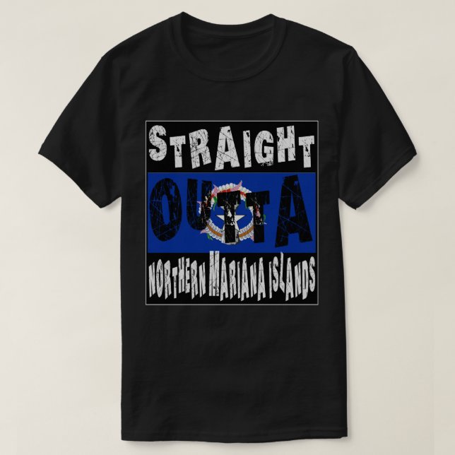 T-shirt Droit devant les îles Mariana du Nord Mème Tee (Design devant)
