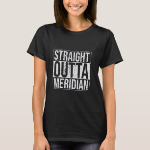 T-shirt Droit devant Meridian Grunge Typographie Vintage