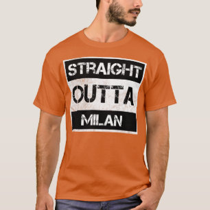 T-shirt Droit devant Milan Italie Vintage Distressed Souv