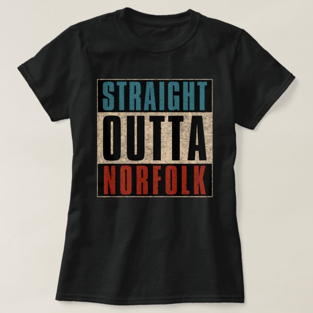 T-shirt Droit devant Norfolk Virginia VA (Design devant)