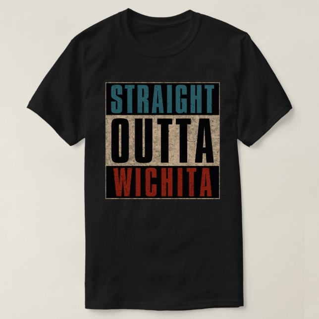 T-shirt Droit devant Wichita Kansas KS (Design devant)