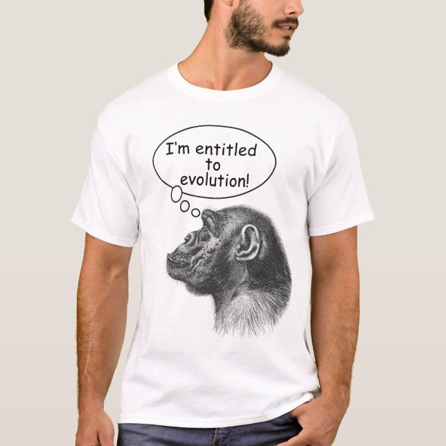 T-shirt Droit d'évolution de grande singe (Devant)