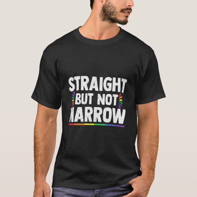 T-shirt Droit Mais Pas Étroit Lgbt Supporter Gay pride A (Devant)