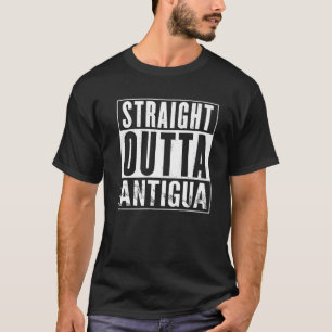T-shirt Droit Outta Antigua Vintage Distressed Drôle
