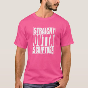 T-shirt Droit Outta Écriture Eglise Dieu Bible Verse