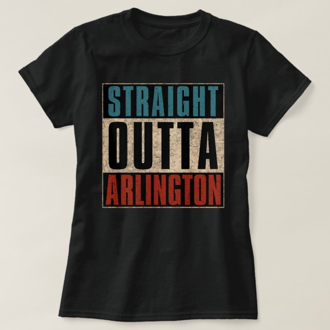 T-shirt Droite Arlington Texas TX (Design devant)