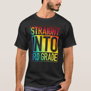 T-shirt Droite en 3e année Arc-en-ciel 3e année Retour en