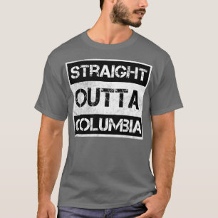 T-shirt Droite En Périphérie Columbia Missouri Vintage Dis