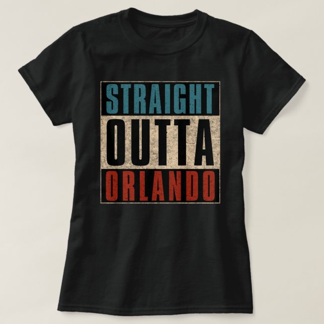 T-shirt Droite en périphérie de Orlando Floride FL (Design devant)