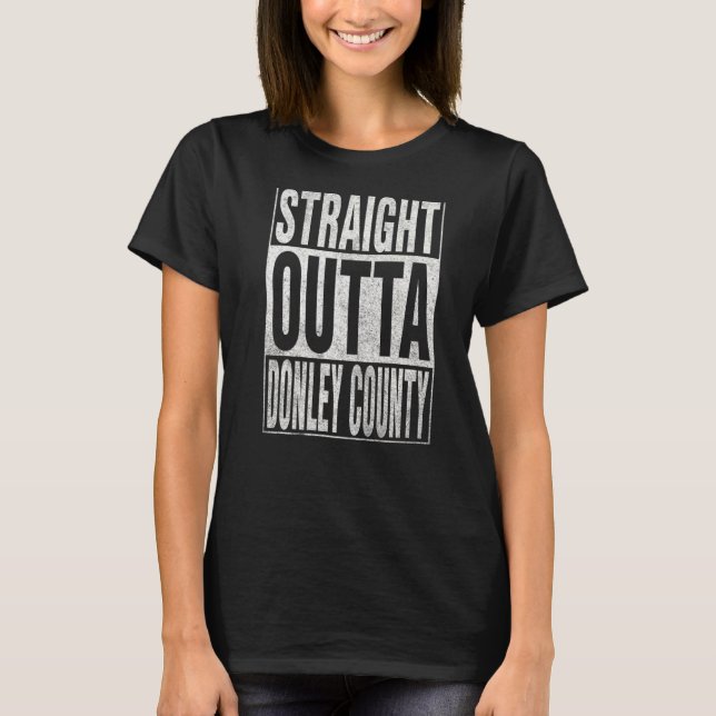 T-shirt DROITE EN SORTIE DONLEY COMTÉ Cool Accueil Citatio (Devant)