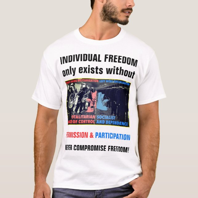 T-shirt Droite et Gauche (lumière) (Devant)