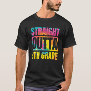 T-shirt Droite Outta 8e année Great Kids Graduation Cravat