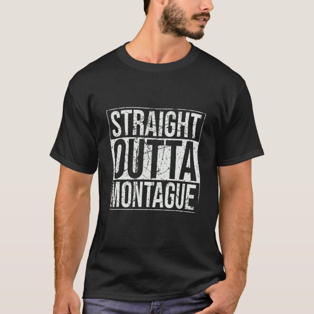 T-shirt Droite Outta Montague Vintage (Devant)