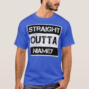T-shirt Droite Outta Niamey Niger Vintage en détresse Sou
