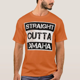 T-shirt Droite Outta Omaha Nebraska Vintage en détresse S