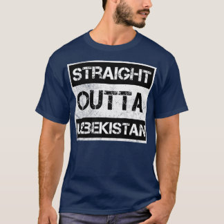 T-shirt Droite Outta Ouzbékistan Voyageur Pays Cadeau Ex