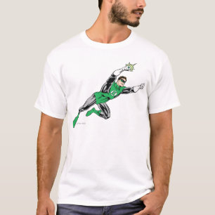 T-shirt Droite verte de mouche de lanterne