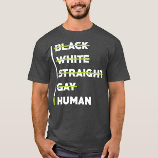 T-shirt Droits de l'homme Noir Blanc Droit Homosexuel Homm