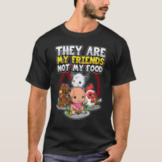 T-shirt Droits des Animaux Mes Amis Pas Ma Nourriture Insp