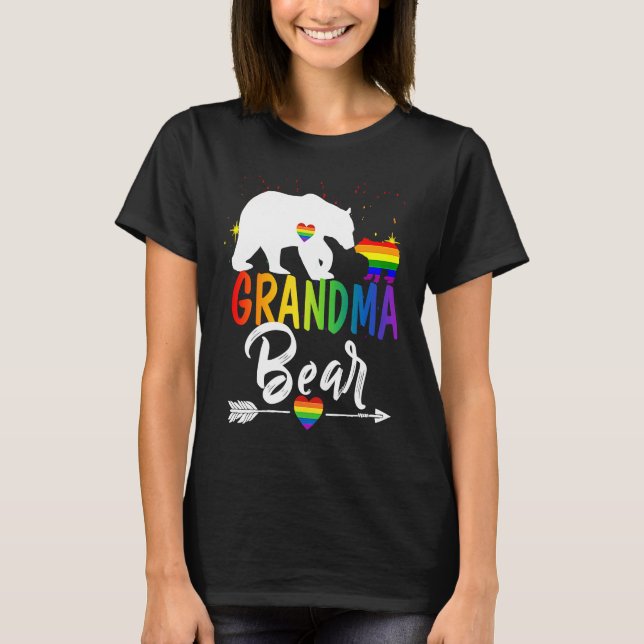 T-shirt Droits des Gay pride de l'ours de grand-mère LGBT  (Devant)