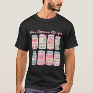 T-shirt Droits des Trans sont ma tasse Subtil Fierté trans