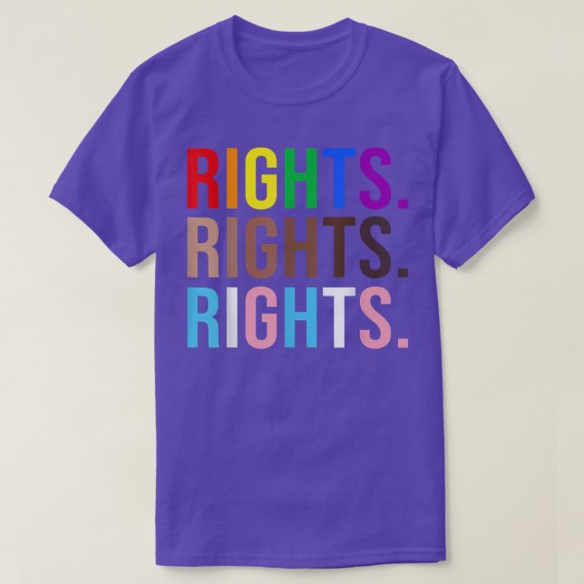 T-shirt Droits Droits égaux LGBTQ BLM trans gay bla (Design devant)