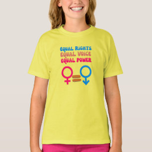T-shirt Droits Égaux Voix Égale Féministe Égalité Résister