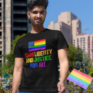 T-shirt Droits LGBTQ Gay pride du drapeau arc-en-ciel amér