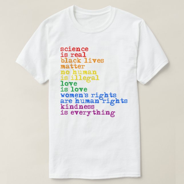 T-shirt Droits LGBTQ La science est un vrai amour c'est l' (Design devant)