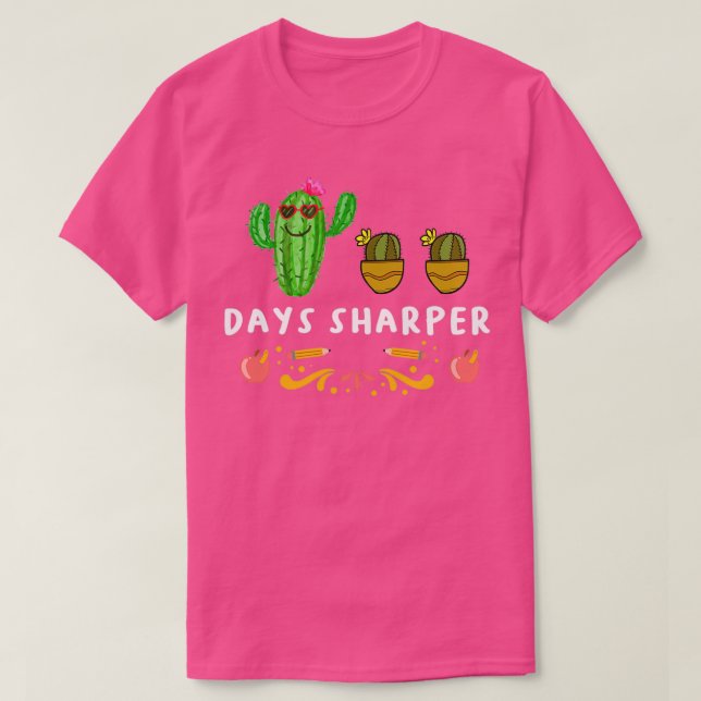 T-shirt Drôle 100 Jours Coupe Plus Sûre Cactus 100 Jours D (Design devant)