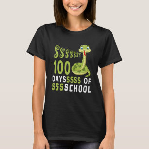 T-shirt Drôle 100 Jours de l'école Mignonne serpent enseig