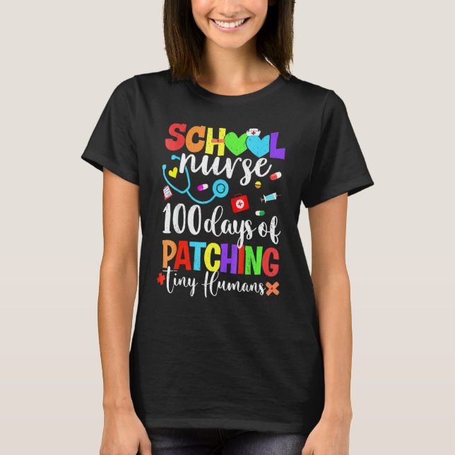 T-shirt Drôle 100 Jours De Patching Minuscules Humains Nur (Devant)