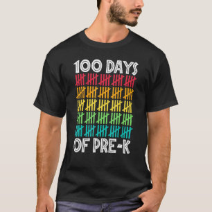 T-shirt Drôle 100 Jours De Pré-K Femmes Hommes Enseignants
