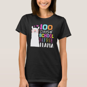 T-shirt Drôle 100 Jours d'École No Probllama Lama 100ème