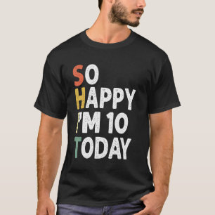T-shirt drôle 11 Ans Anniversaire Vintage Si Heureux Im 11
