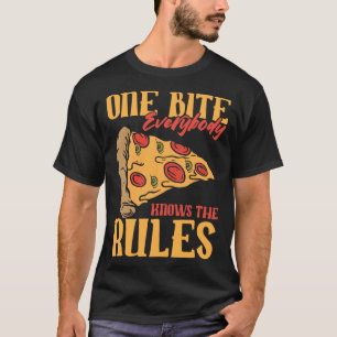 T-shirt Drôle 1 bouchées Pizza Tout le monde connaît les r