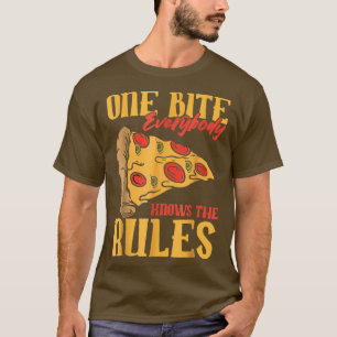 T-shirt Drôle 1 bouchées Pizza Tout le monde connaît les r