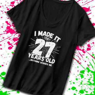 T-shirt Drôle 27e anniversaire Citation Sarcastique 27 ans