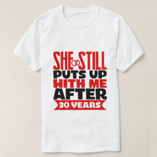 T-shirt drôle 30e anniversaire mari