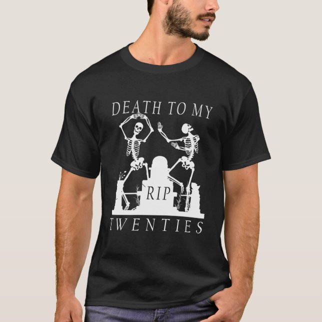 T-shirt Drôle 30E Anniversaire Rip Mort À Ma Dizaine Skele (Devant)