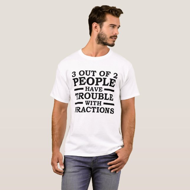 T-shirt drôle "3 personnes sur 2" (Devant entier)