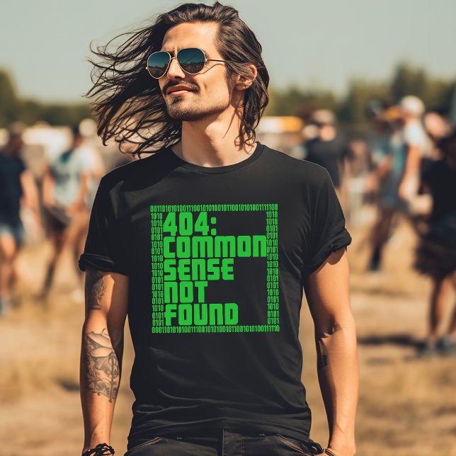 T-shirt Drôle 404 : Bon Sens Introuvable (Créateur téléchargé)