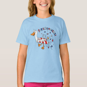 T-shirt Drôle 4 juillet canard mignon enfants